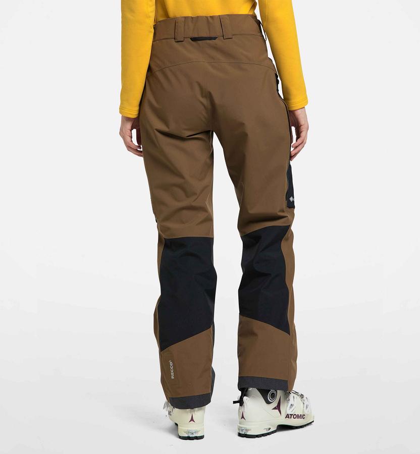 Haglöfs Womens Elation GTX Ski Pants Brown/Black New Zealand 39412KZAO